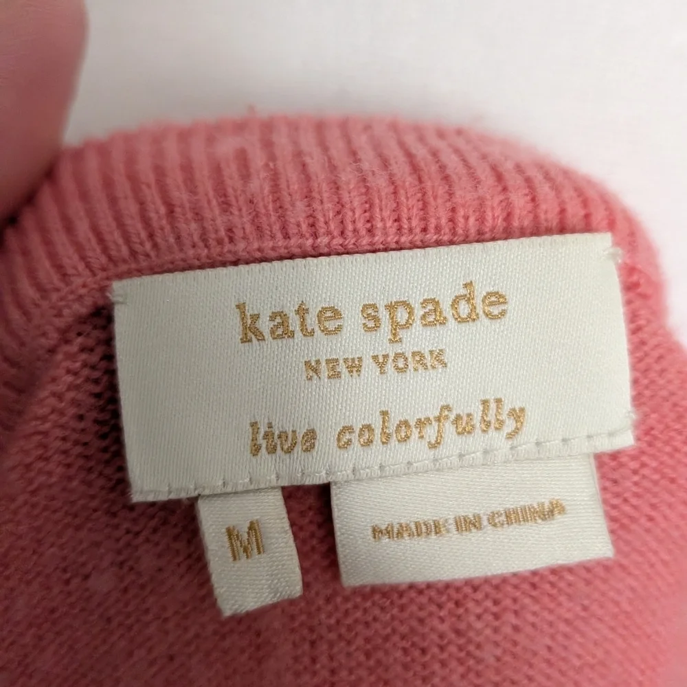 Kate Spade Coral Button-Up Cardigan Size Medium